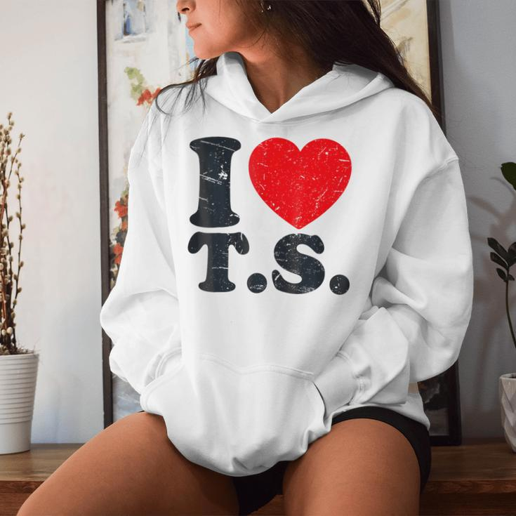 Cute Red Heart I LoveS Groovy Birthday Women Hoodie Gifts for Her