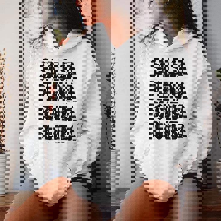 Divertido Salsa Dance S Salsa Plena Bomba Rumba Sudadera con capucha para mujer Regalos para ella