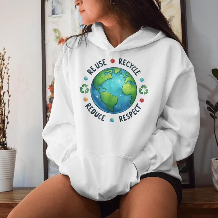 Earth Day Teacher Environment Day Recycle Earth Day Women Hoodie Gifts for Her