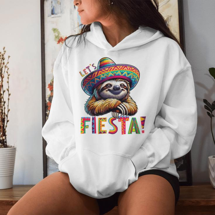 Let's Fiesta Sloth Cinco De Mayo Fiesta Mexican Women Hoodie Gifts for Her