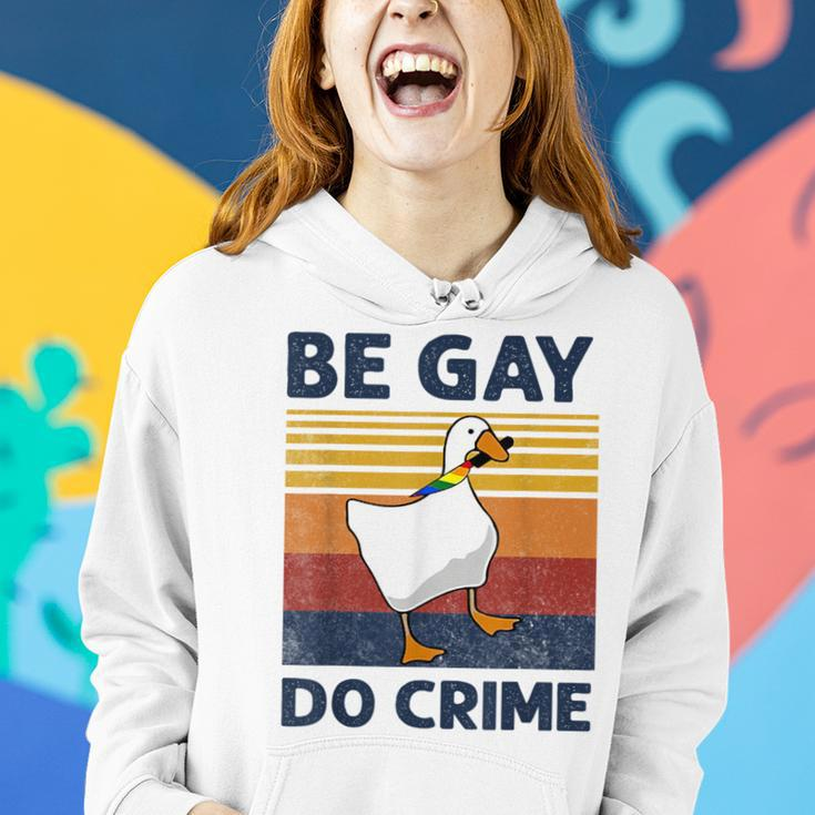 Be Gay Do Crime Duck Goose Lgbtq Pride Month Vintage Women Hoodie Gifts for Her