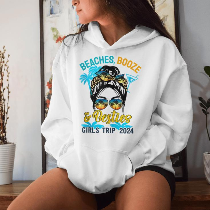 Girls Trip 2024 For Weekend Beaches Booze And Besties Women Hoodie Gifts for Her