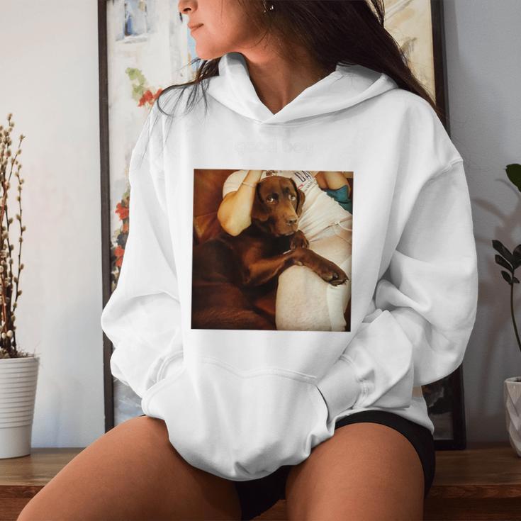 Good Boy Labrador Golden Retriever Dog Saying Lab Women Hoodie Gifts for Her