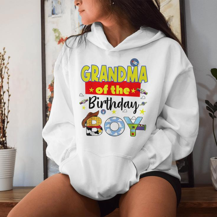 Grandma Of The Birthday Boy Toy Familly Matching Story Women Hoodie Gifts for Her