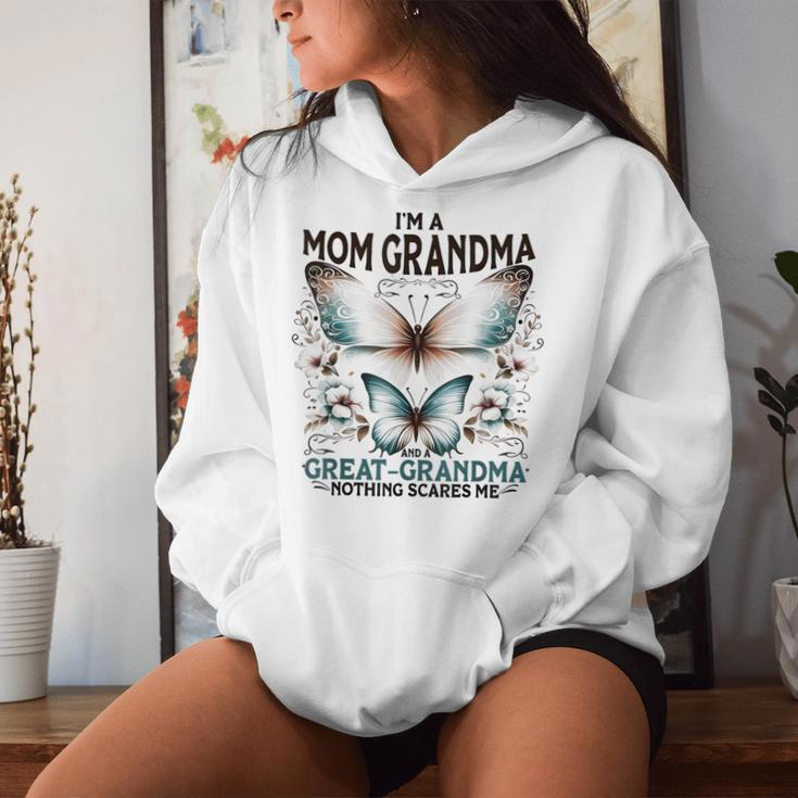 I'm A Mom Grandma And A Great Grandma Butterfly Mother's Day Women Hoodie Gifts for Her