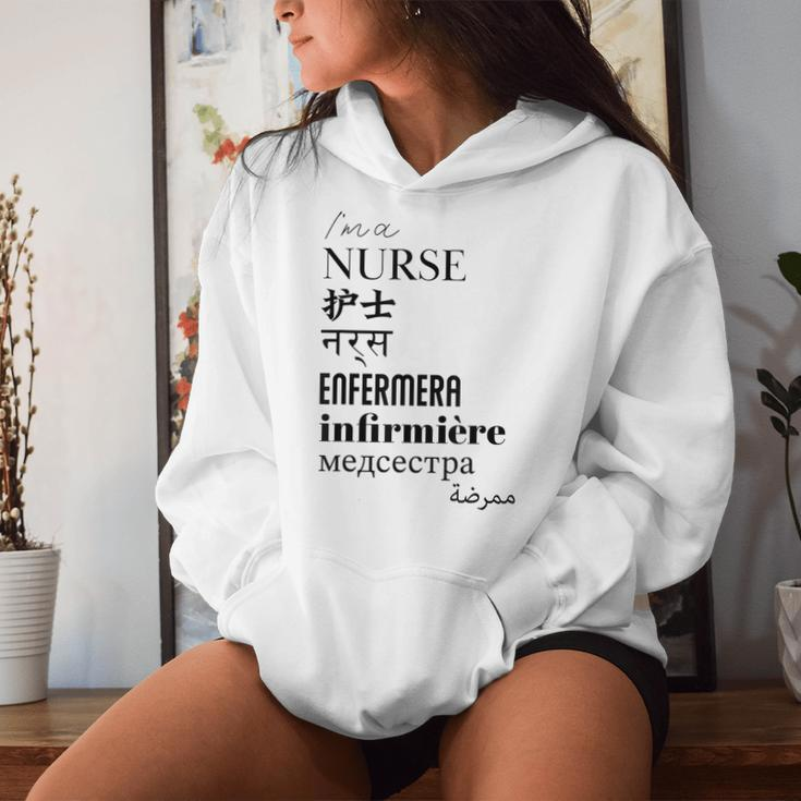 I'm A Nurse Women's Translated World Languages Women Hoodie Gifts for Her