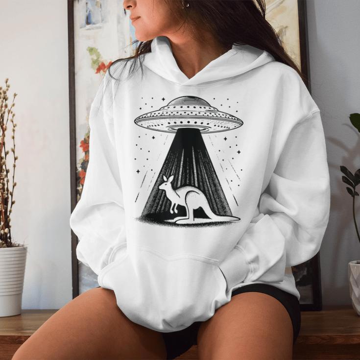 Kangaroo Dad Mom Lover Alien Ufo Women Hoodie Gifts for Her