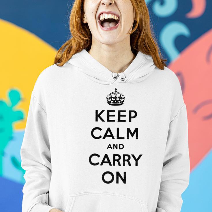 Keep Calm And Carry On Poster Vintage Women Hoodie Gifts for Her