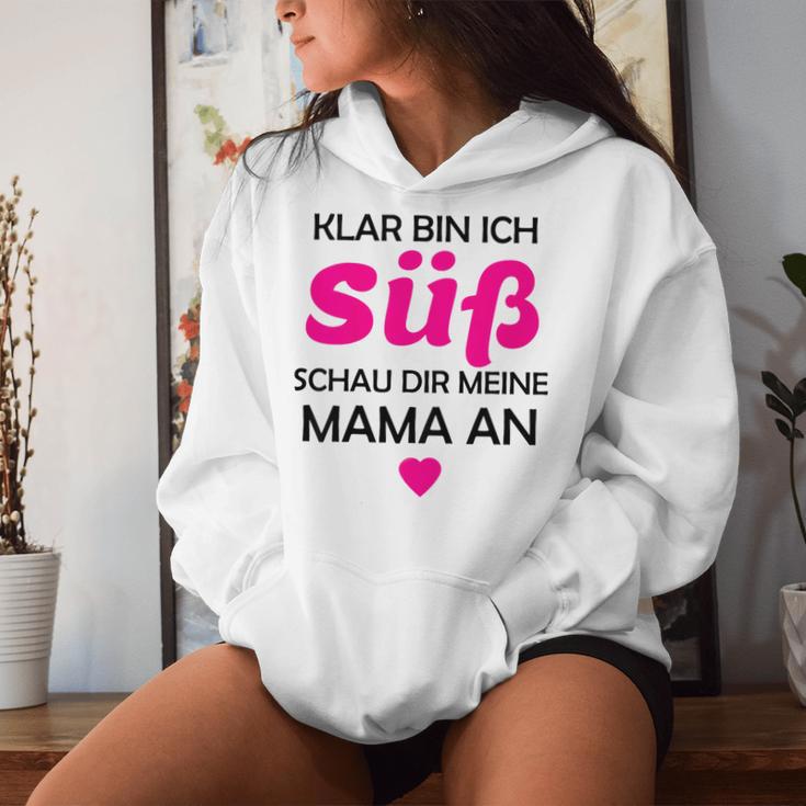 Kinder Klar Bin Ich Süß Schau Dir Meine Mama An Geschenk Kapuzenpullover für Damen Geschenke für Sie