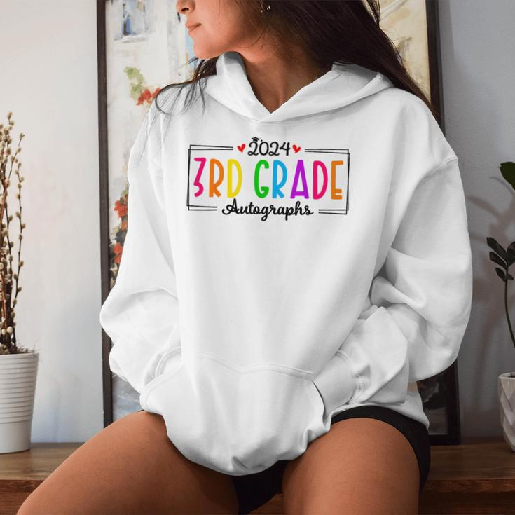 Last Day Of School Year 2024 Autograph 3Rd Grade Graduation Women Hoodie Gifts for Her