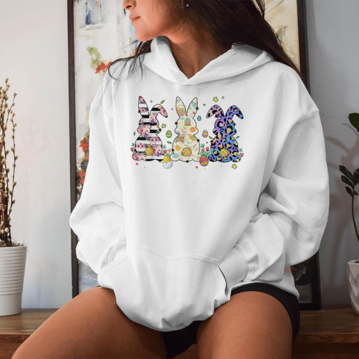 Leopard Easter Rabbit Floral Easter Day 2024 Easter Women Hoodie Gifts for Her