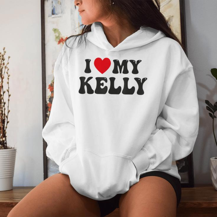 I Love My Kelly Valentine Red Heart Love Kelly Women Hoodie Gifts for Her