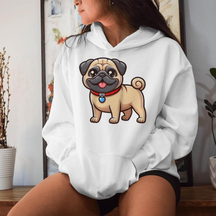 Lustiger Mops Hund Niedlicher Mops Mama Mops Papa Lustiger Mops Raglan Kapuzenpullover für Damen Geschenke für Sie