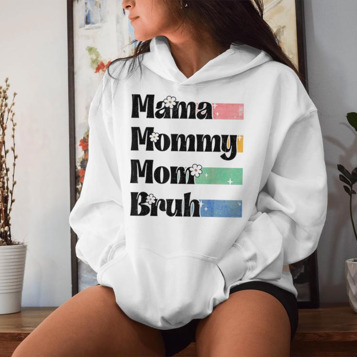 Mama Mama Mama Bruh Floral Boy Mama Erstes Mal Muttertag Kapuzenpullover für Damen Geschenke für Sie