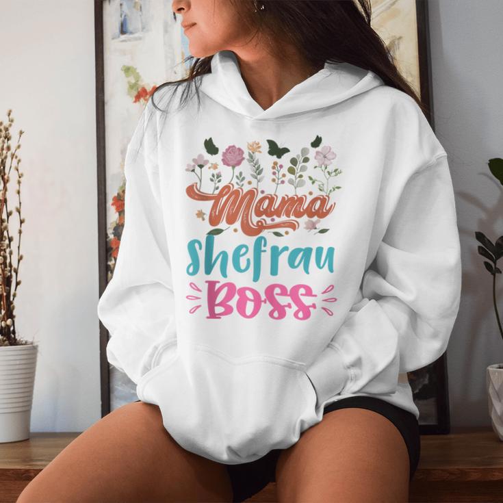 Mama Ehefrau Boss Mit Spruch Lustig Muttertag Kapuzenpullover für Damen Geschenke für Sie