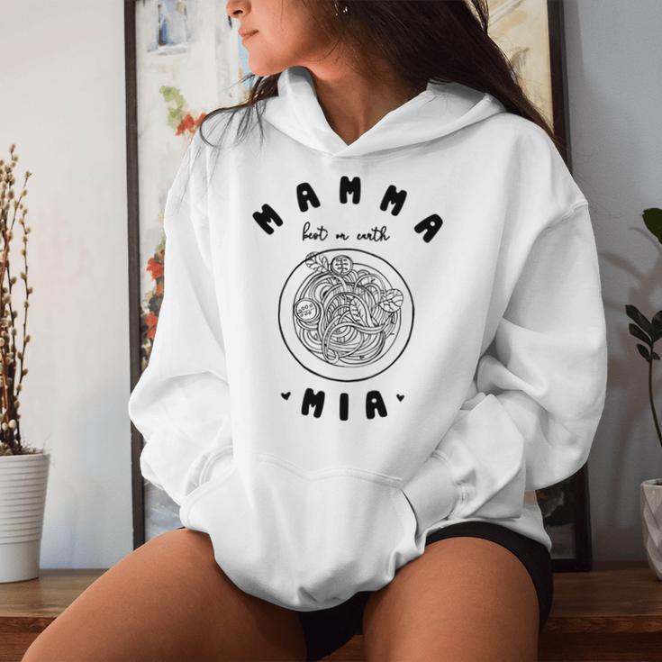 Mamma Mia Best Mum Ever Spaghetti Italian Noodles Love Kapuzenpullover für Damen Geschenke für Sie