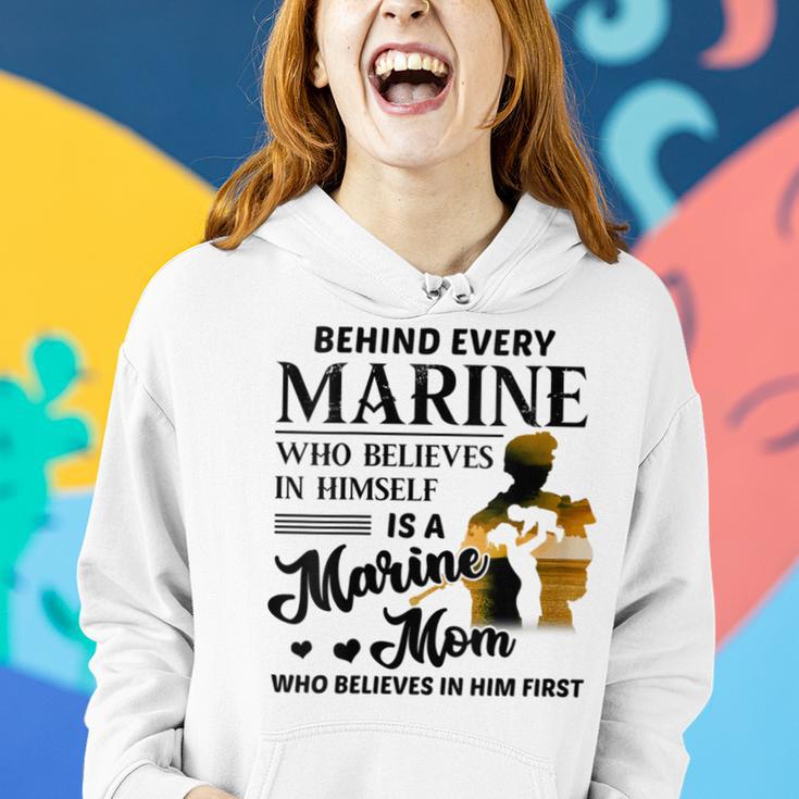 Marine Who Believes Himself Is A Marine Mom Veteran's Women Hoodie Gifts for Her