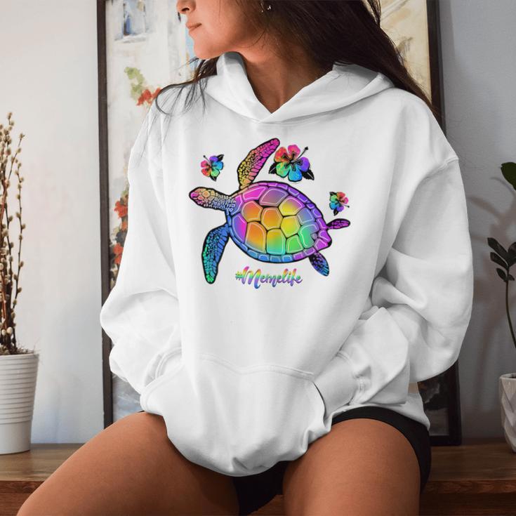 Meme Turtle Meme Life Sea Turtle Women Hoodie Gifts for Her