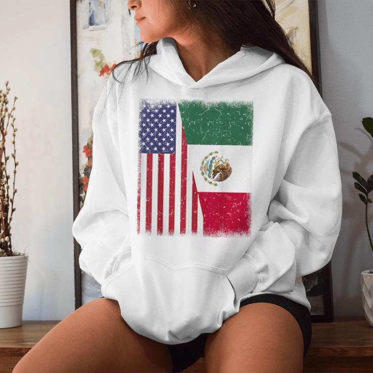 Mexico Independence Day Half Mexican American Flag Women Women Hoodie Gifts for Her