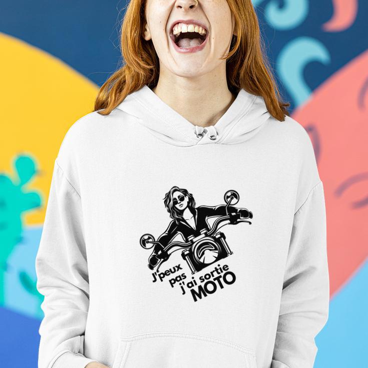 Sweat à Capuche "Je Peux Pas J'ai Moto GP" - Motif Humour Motard, Coupe Classique, 241g - 5