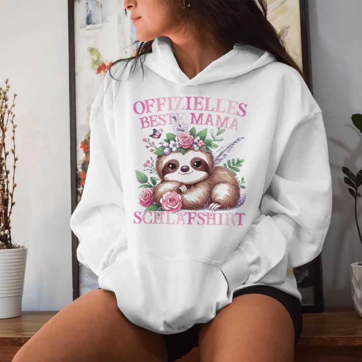 Mutter Faultier Mit Kind Offizielles Beste Mama Schlaf Kapuzenpullover für Damen Geschenke für Sie