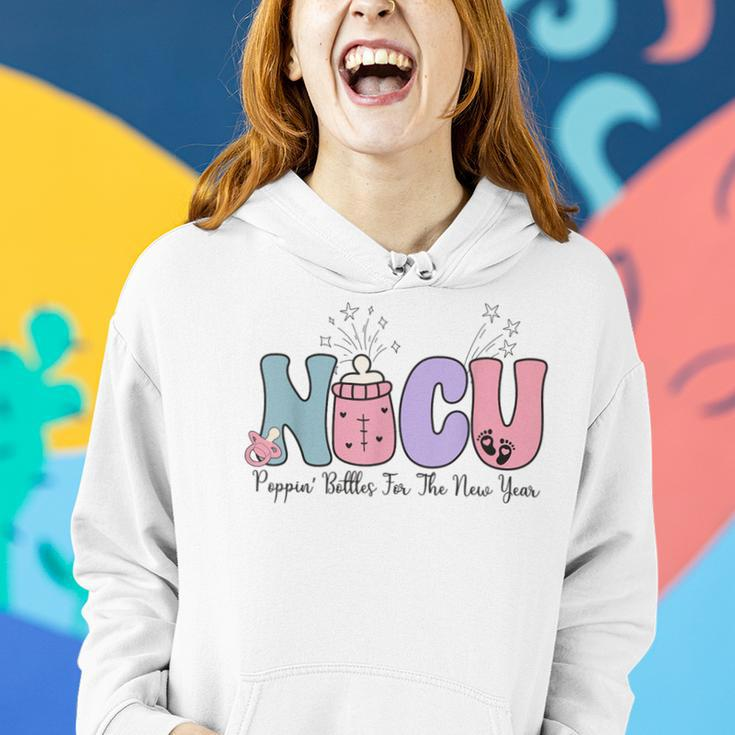 Nicu Poppin' Bottles For The New Year Neonatal Icu Nurse Women Hoodie Gifts for Her