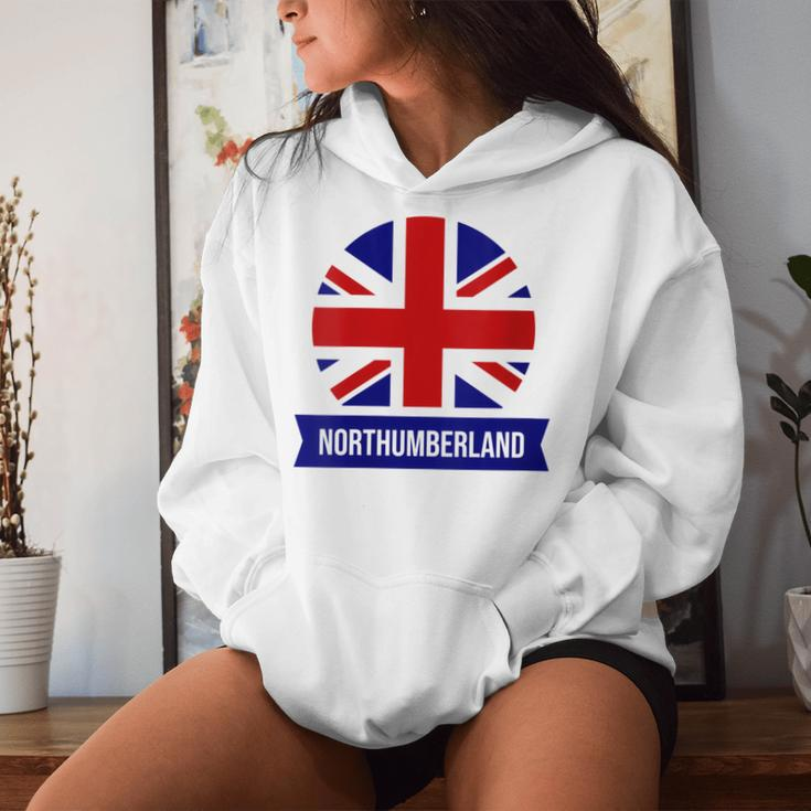 Northumberland English County Name Union Jack Flag Women Hoodie Gifts for Her