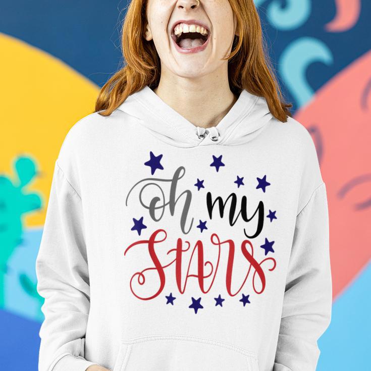 Patriotic Mom July 4Th America Usa Oh My Stars Women Women Hoodie Gifts for Her