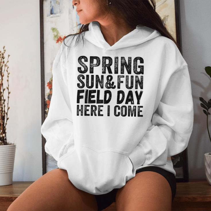 Pink Spring Fun Quote For And Teachers For Field Day Women Hoodie Gifts for Her