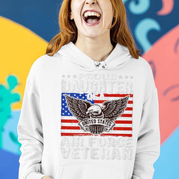 Proud Daughter Of A Us Air Force Veteran Patriotic Military Women Hoodie Gifts for Her