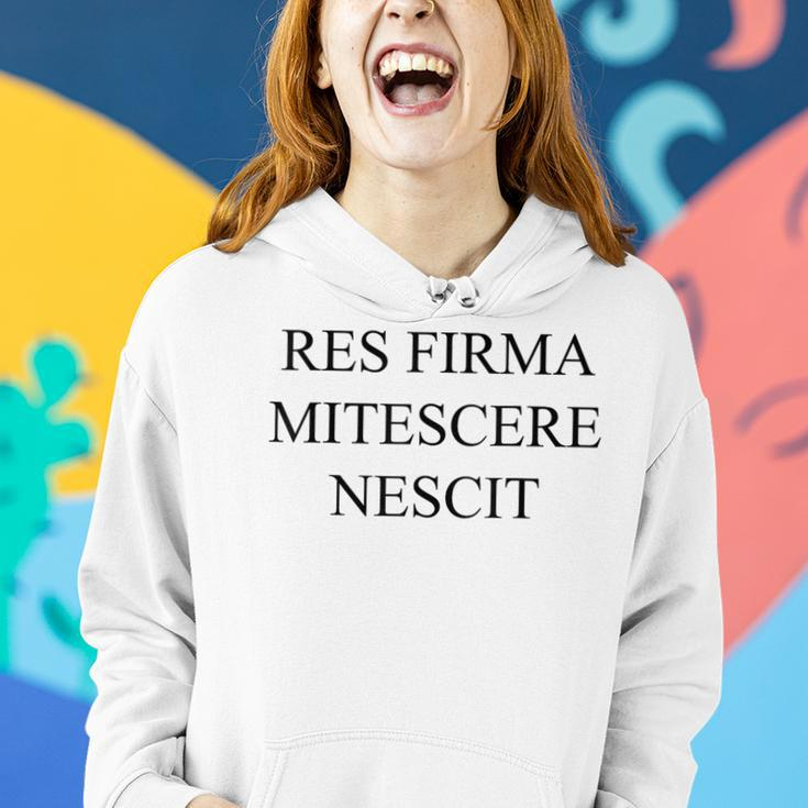 Res Firma Mitescere Nescit Sarcastic Tv MovieWomen Hoodie Gifts for Her