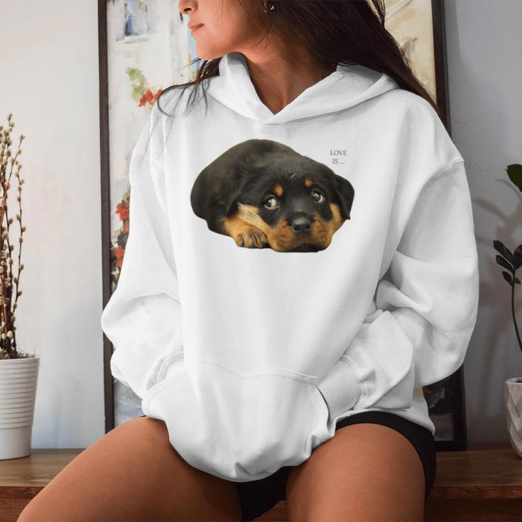 Rottweiler Rottie Mama Hund Papa Liebe Haustier Kapuzenpullover für Damen Geschenke für Sie