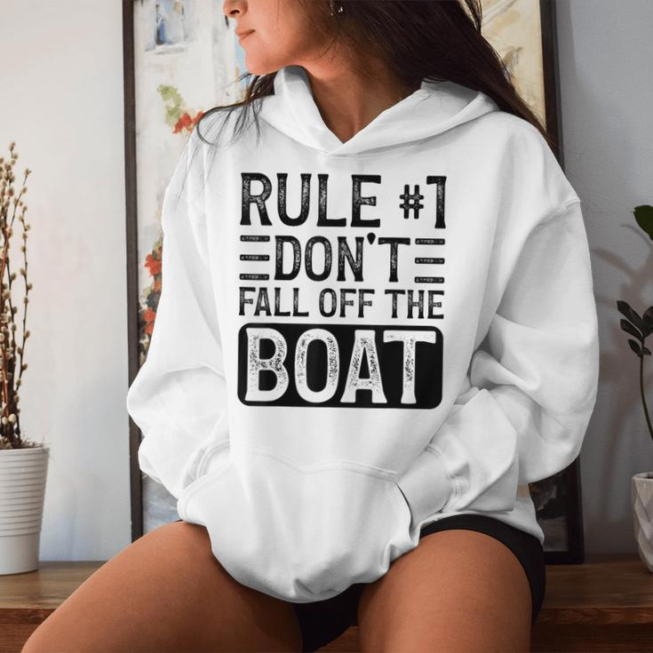 Rule 1 Don't Fall Off The Boat Cruise Ship Vacation Women Hoodie Gifts for Her