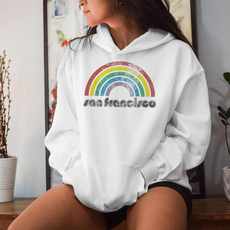 San Francisco Rainbow 70'S 80'S Style Retro Gay Pride Women Hoodie Gifts for Her