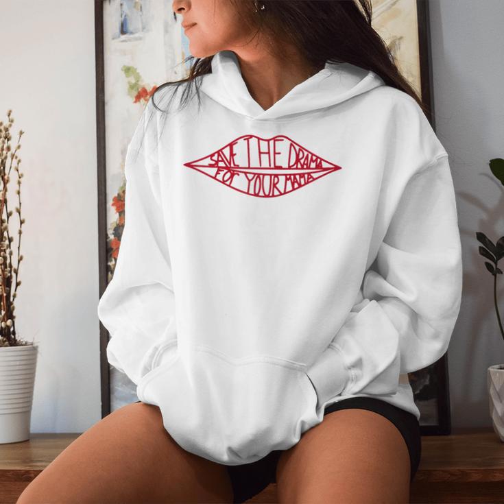 Save The Drama For Your Mama – Lustiges Retro-Geschenk Der 90Er Jahre Raglan Kapuzenpullover für Damen Geschenke für Sie