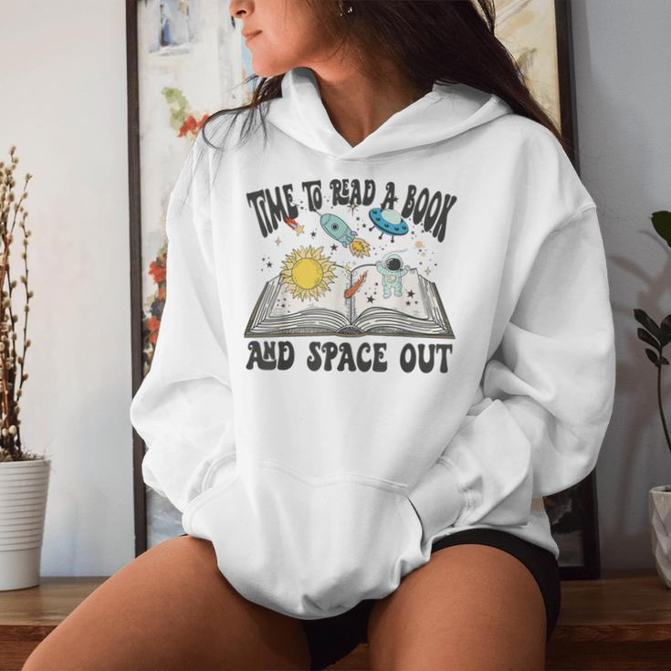 Space Book Teacher Time To Read A Book And Space Out Women Hoodie Gifts for Her