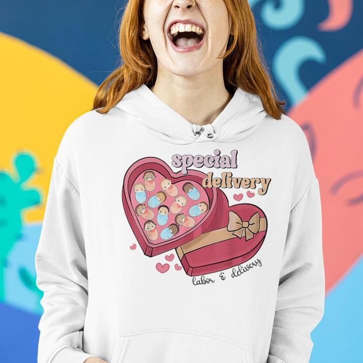 Special Delivery Labor And Delivery Nurse Valentine's Day Women Hoodie Gifts for Her