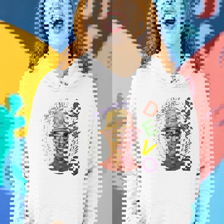 Sweat à capuche femme Hommage à Devo Are We Not Men? Design New Wave Cadeaux pour elle