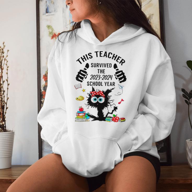 This Teacher Survived 2024 School Year Teacher Graduation Women Hoodie Gifts for Her