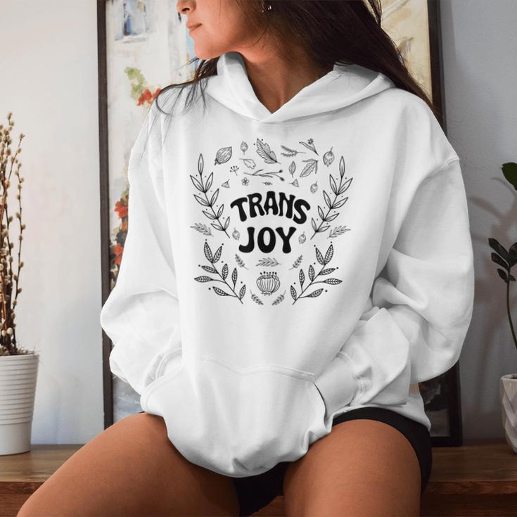 Transgender Pride Joy Floral Trans Pride Month Women Hoodie Gifts for Her