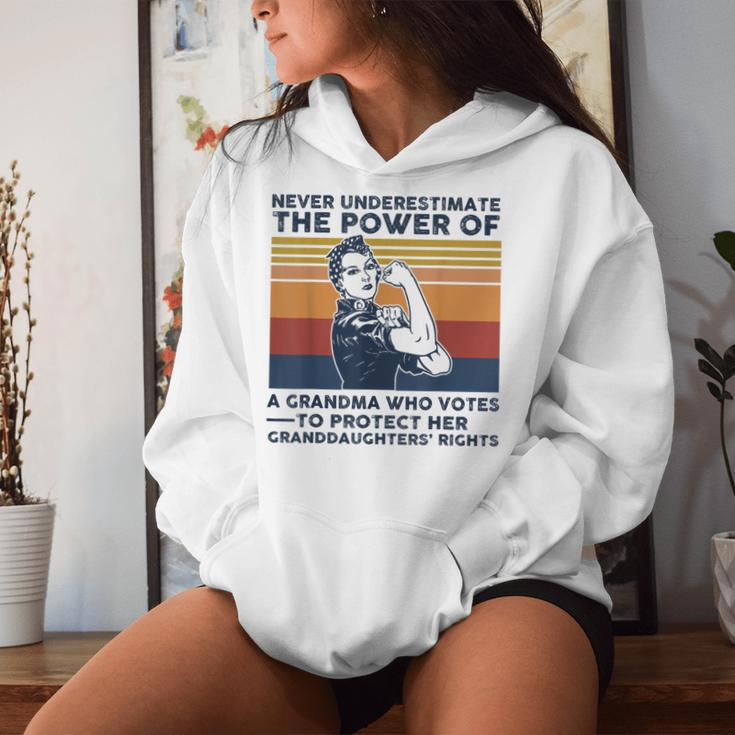 Never Underestimate The Power Of A Grandma Who Votes Women Hoodie Gifts for Her