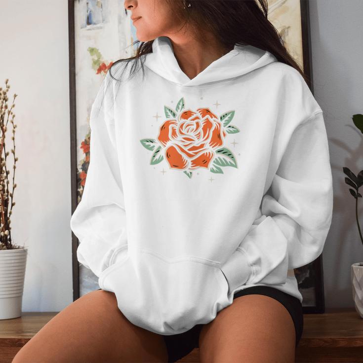 Vintage Tattoo Rose Flower Youth Women Hoodie Gifts for Her