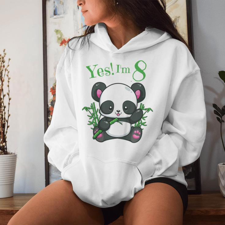 Youth Panda 8Th BirthdayGirls Birthday Outfit Age 8 Women Hoodie Gifts for Her