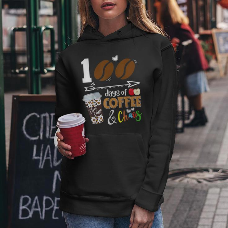 100 Days Of Coffee 100Th Day Of School For Teacher Student Women Hoodie Unique Gifts