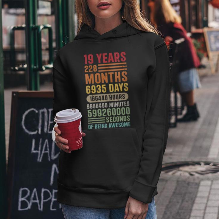 19 Years 228 Months Of Being Awesome Vintage 19Th Birthday Women Hoodie Unique Gifts