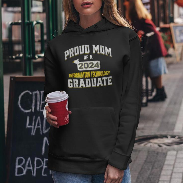 2024 Matching Proud Mom 2024 Information Technology Graduate Women Hoodie Unique Gifts