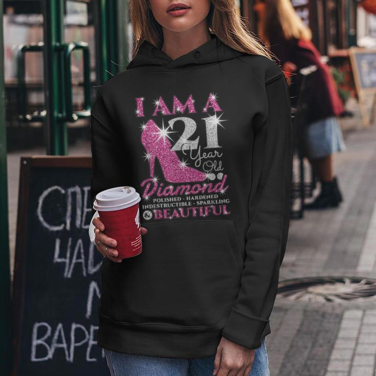 I Am A 21 Year Old Diamond 21St Birthday Women Hoodie Personalized Gifts