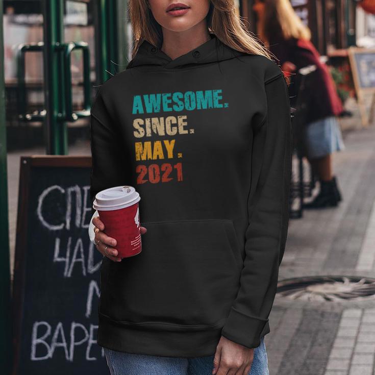 3 Year Old Vintage Awesome Since May 2021 3Rd Birthday Women Hoodie Unique Gifts