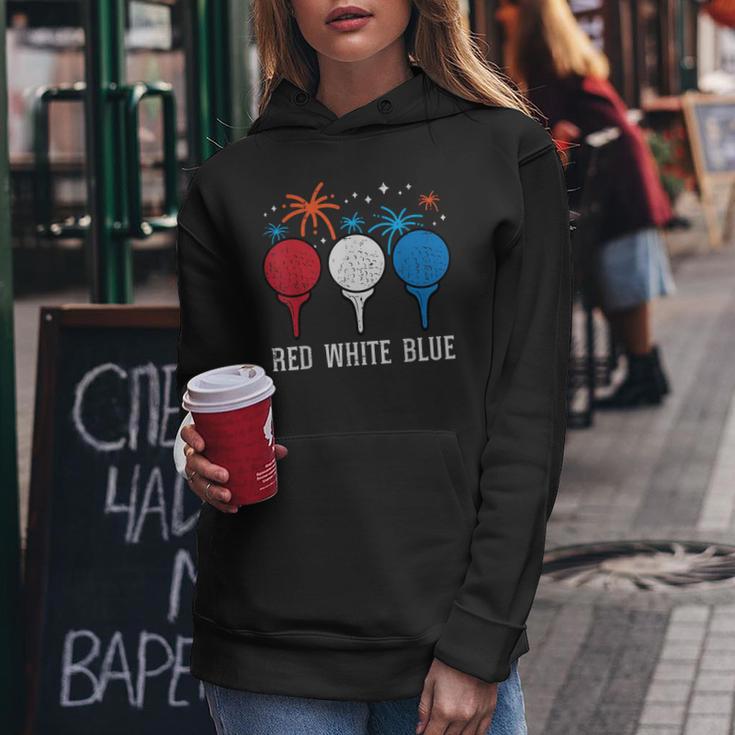 4Th July Red White Blue Golf Patriotic Golfer Dad Women Women Hoodie Unique Gifts