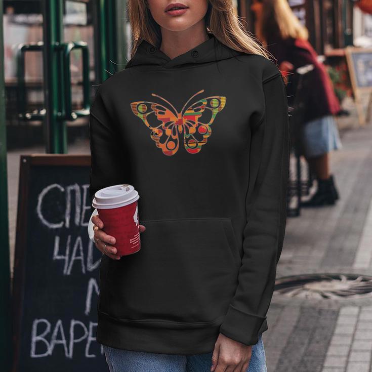 African Style Butterfly With Kente Pattern Women Hoodie Unique Gifts